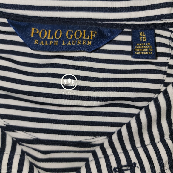 Mens Polo Golf Ralph Lauren Polo Shirt Size XL Stripe - Picture 3 of 10